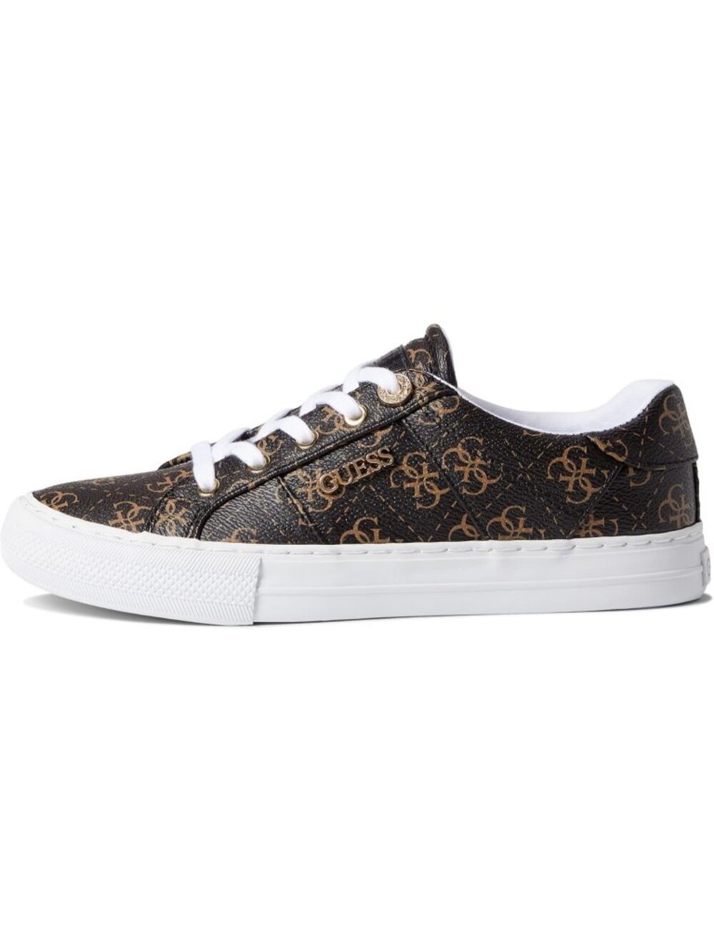 Women's Brown Multi 100% Synthetic Comfort Solid Lace Up Loven Fashion Sneaker